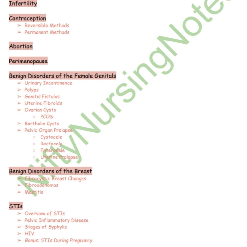 Women's Health Study Guide - Picture 5 of 9